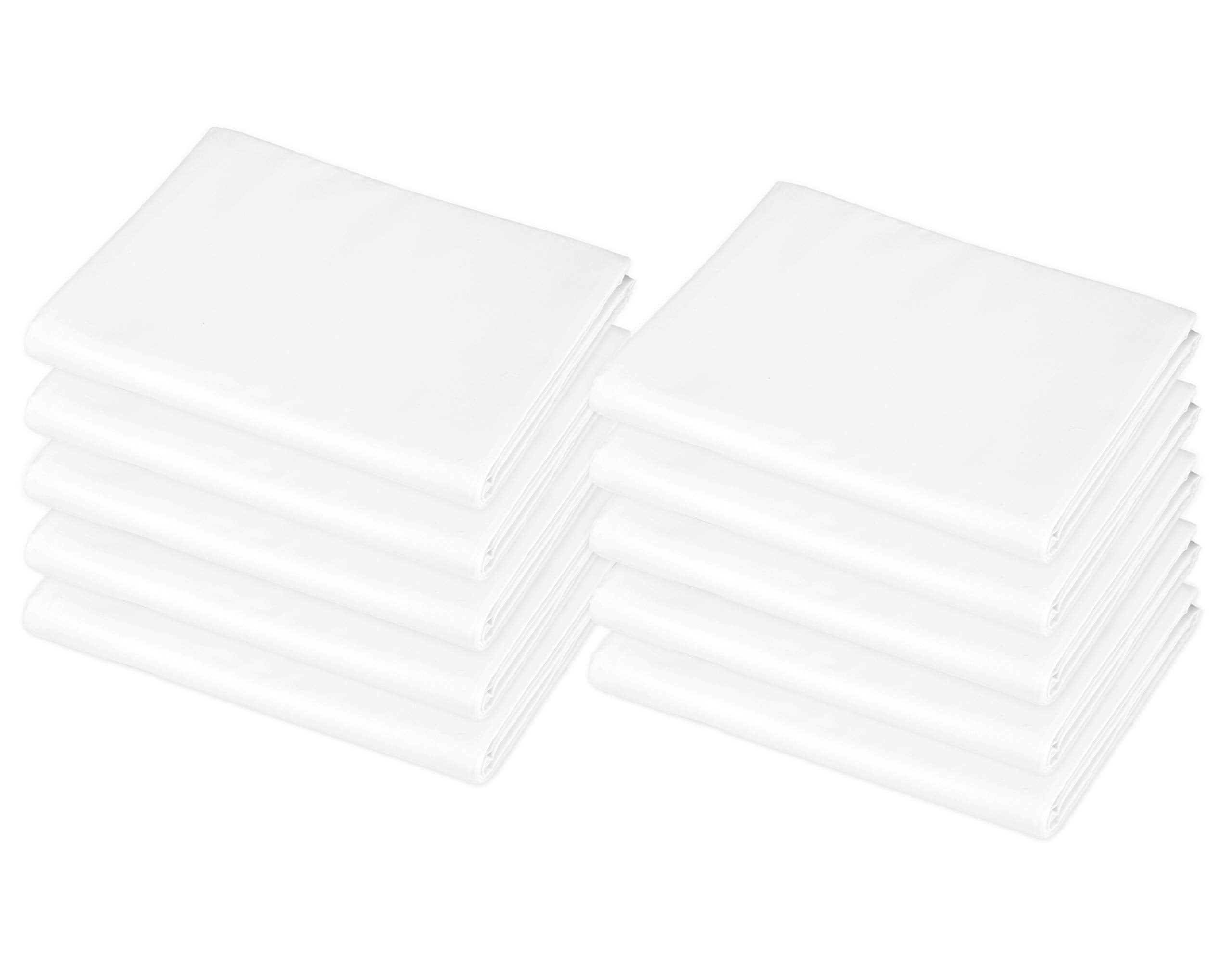 American Baby Company 10 Piece Cotton-Polyester Blend Toddler Cot Sheets 23" x 40" - Soft & Breathable Cot Sheets for Daycare and Preschool, White