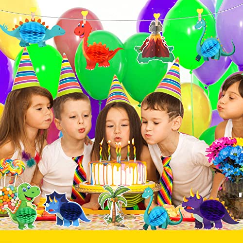 Dinosaur Party Centerpieces - 8-Piece T. Rex & Volcano Decor