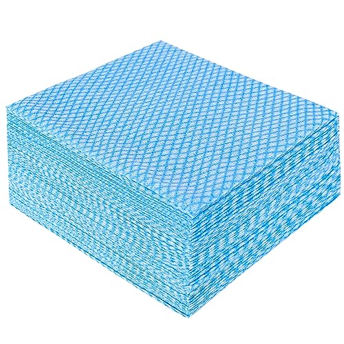 JEBBLAS Reusable Cleaning Towels - 50 Pack Blue, 13.8" x 15.8"
