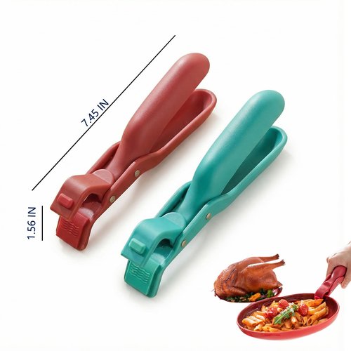 2PCS 2026 New Upgrade Multi-Purpose Anti-Scald Bowl Clip Set – Silicone Non-Slip Heat Insulation Gripper, Hot Bowl/Dish/Plate/Pan Tongs for Microwave Oven, Kitchen Utensil