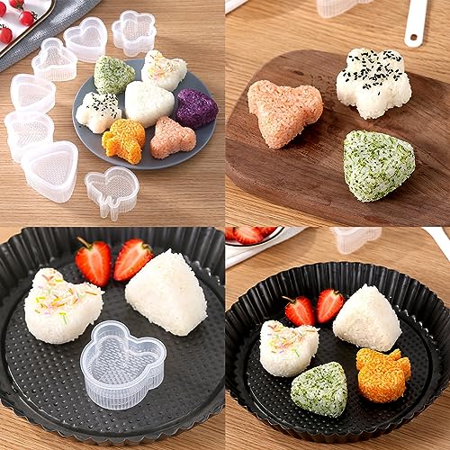 8-Piece Onigiri Rice Ball Maker Set with Spatula - Fun Sushi Molds