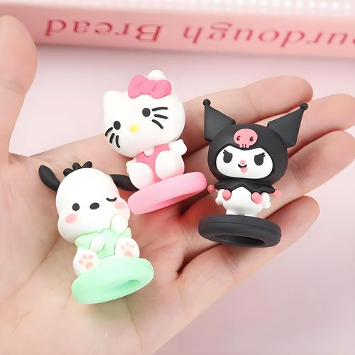 7pc Cute Anime Figurines Cake Topper, Kids Girl Happy Birthday Party Decoration Supplies Cake Decorations Toppers