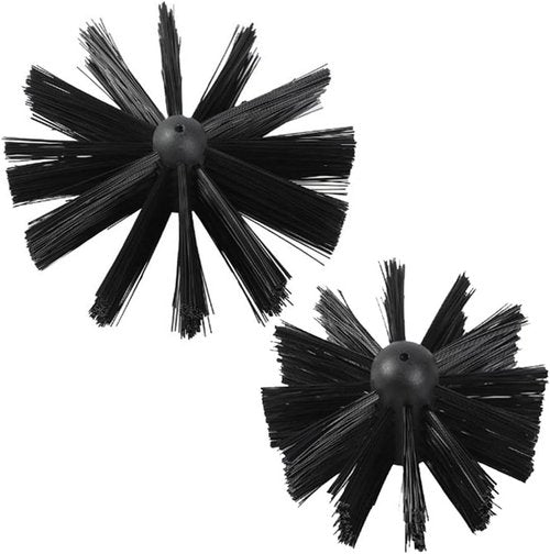 Chimney Cleaning Brushes by Chimney Sweep | 5.9in & 3.9in Brush Heads for Efficient Fireplace Maintenance