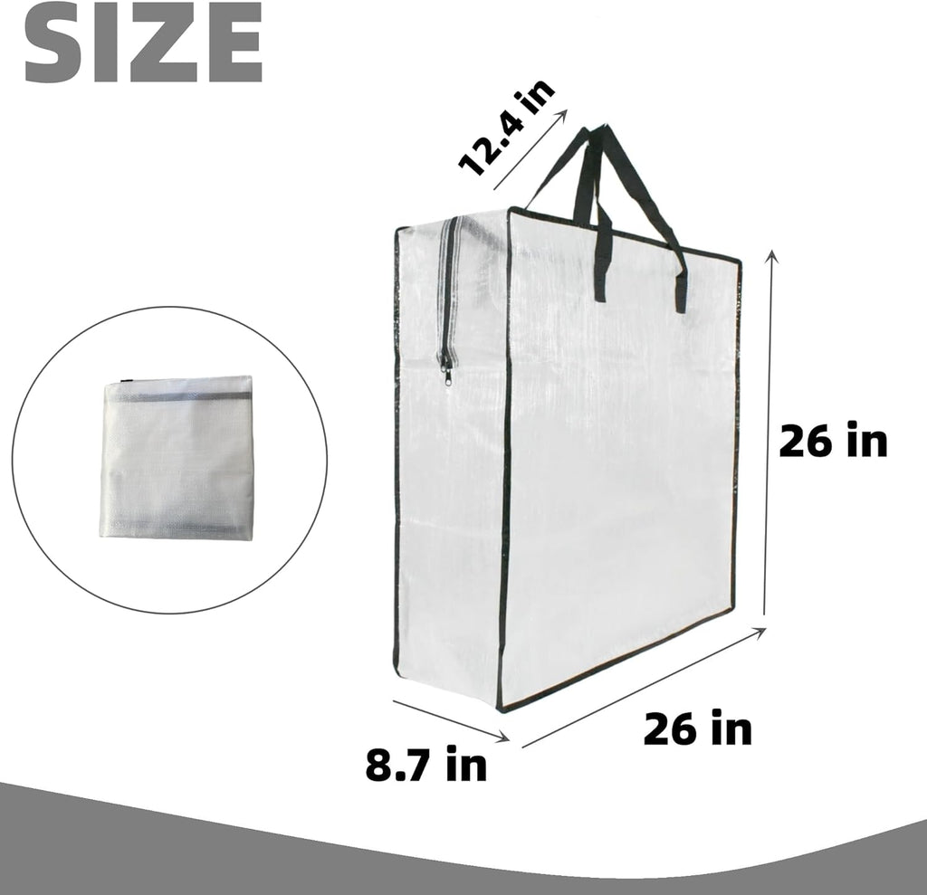 Clear Storage Bags by [Brand Name] - 2 Pack Zippered Blanket Bags for Closet & Underbed Organization