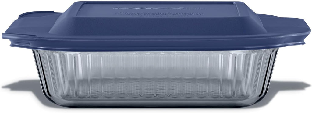 Pyrex Colors Tinted Glass Baking Dish - 8x8 Oblong Bakeware with BPA-Free Lid | Dishwasher & Microwave Safe
