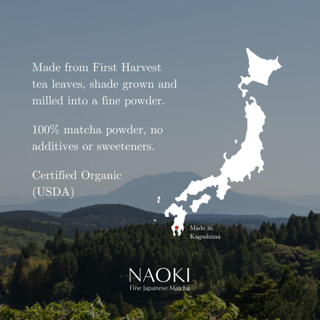 Naoki Matcha Organic Ceremonial First Spring Blend - Authentic Japanese Green Tea Powder (40g / 1.4oz)
