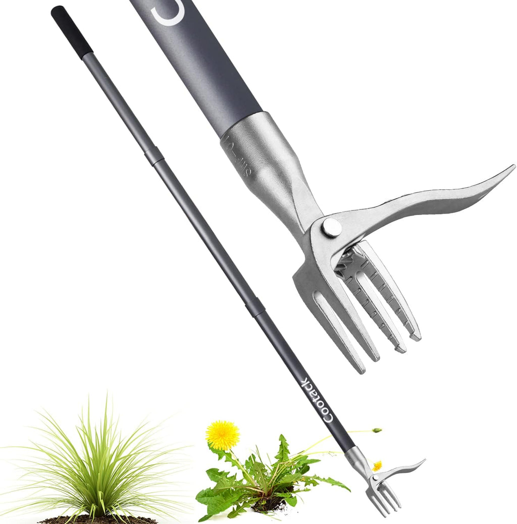 52'' Weed Puller - Skiennix Manual Weeding Tool with Stainless Steel Claw for Easy Garden Maintenance