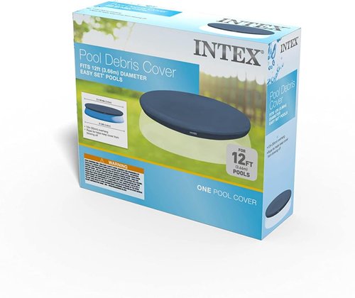 INTEK 28022E Pool Cover - Durable Protection for 12ft Round Easy Set Pools | Includes Rope Tie & Drain Holes