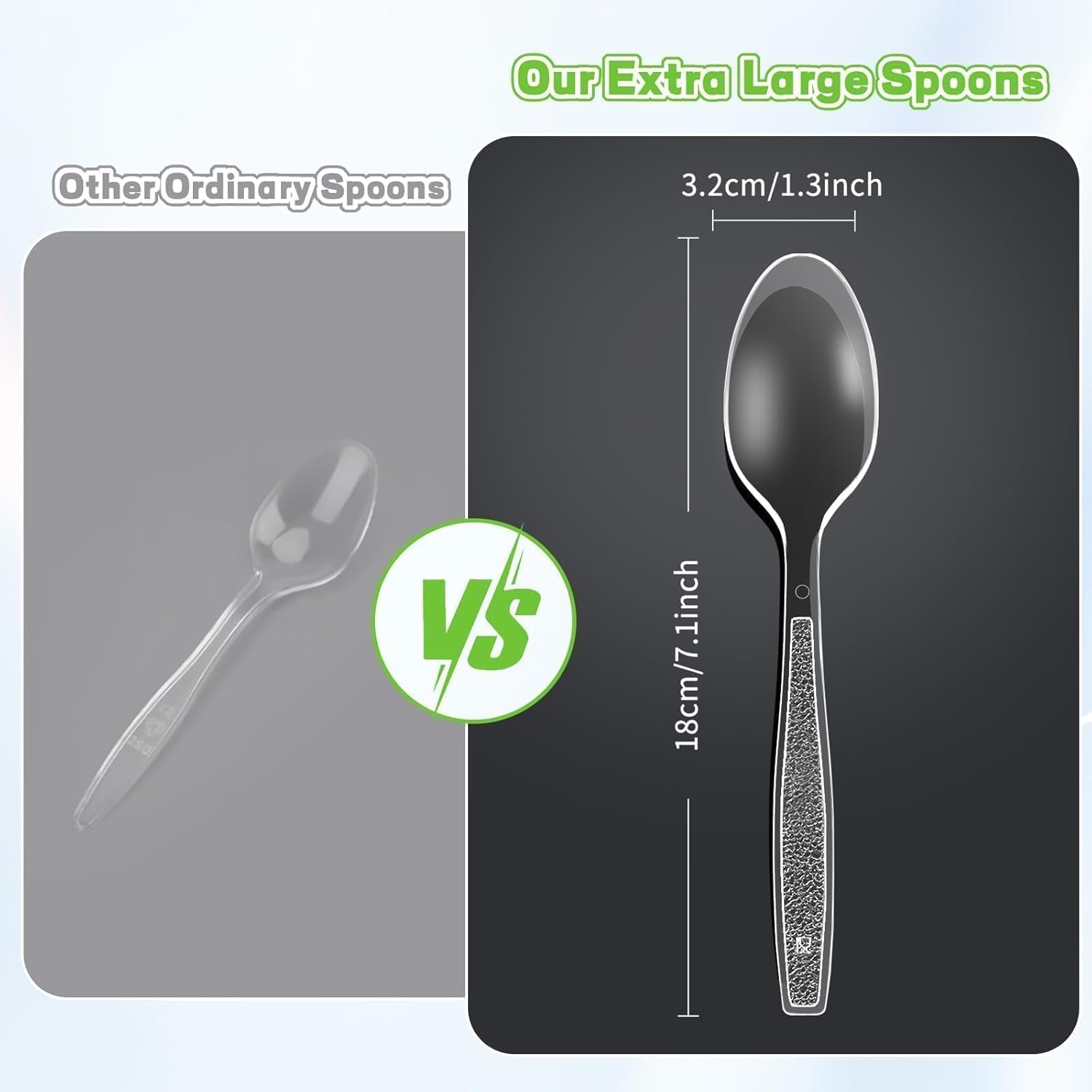 Skiennix Extra Heavy Duty Plastic Forks & Spoons Set - 120 Count, Heat Resistant & BPA Free, Clear Disposable Utensils