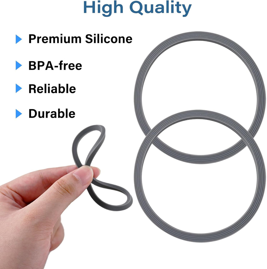Owala | Water Bottle Gasket Replacement - 6 Silicone Lid Seals for 19/24/32/40oz Cups | Gray