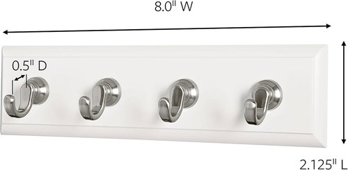 Command HOM-18Q-ES Key Rail - Stylish Quartz Design for Organizing Keys and Accessories