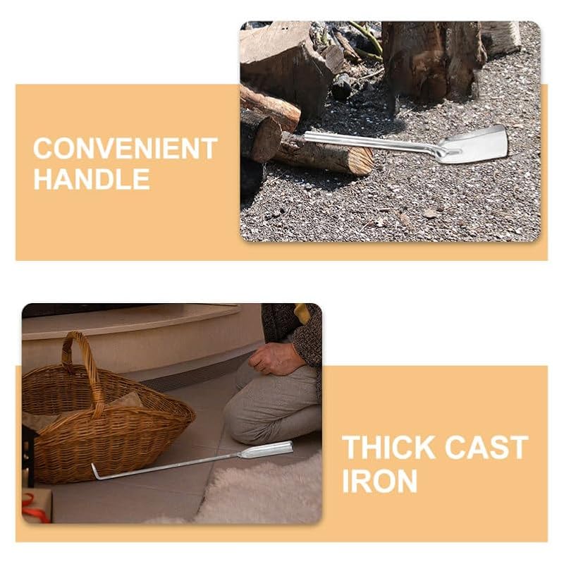 PRETYZOOM Cast Iron Fireplace Tool Set – Shovel & Poker