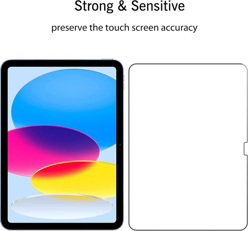 Ailun Tempered Glass Screen Protector for iPad 11th & 10th Gen | Ultra Sensitive & Face ID Compatible | 2 Pack