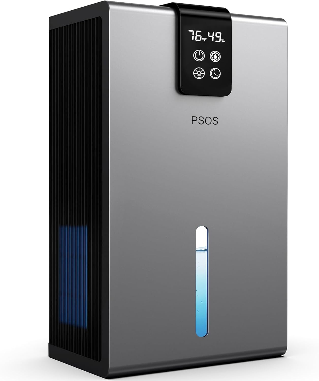 Skiennix Dehumidifier - Quiet 98 OZ Water Tank for Home | 1000 sq.ft Coverage with Humidity Display & Auto Shut Off - Gray
