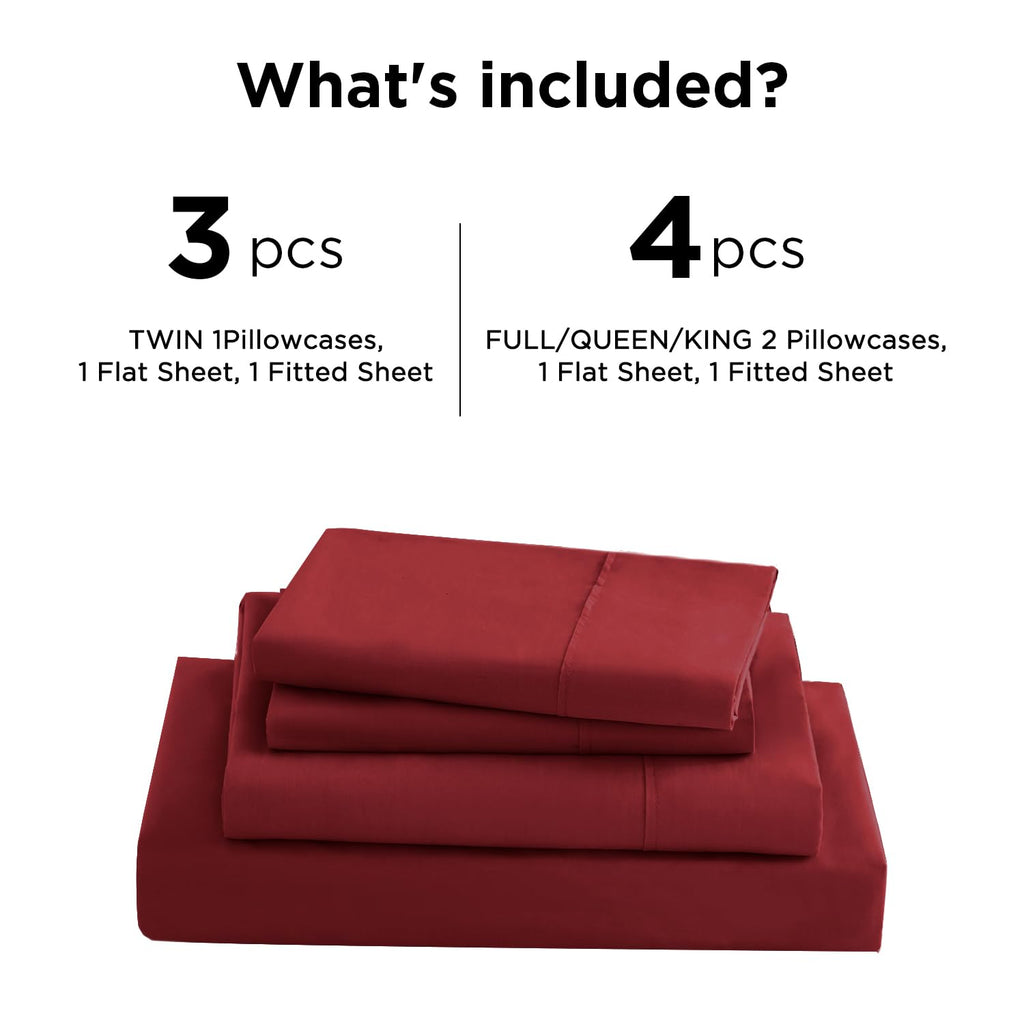 ILVOE Queen Size Sheet Set 4 Pieces, Breathable and Soft Queen Bed Sheets Set, Brushed Microfiber Sheets with Deep Pockets, Easy Care, Light Blue