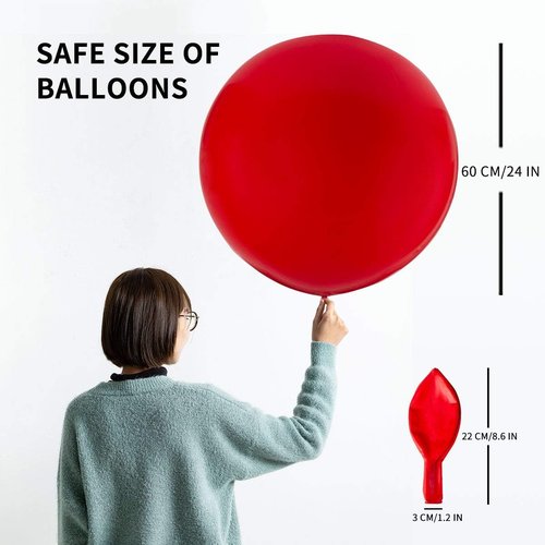 24 Inch Black Latex Balloons by [Brand Name] - 10 Pack for Weddings, Baby Showers & Birthday Parties