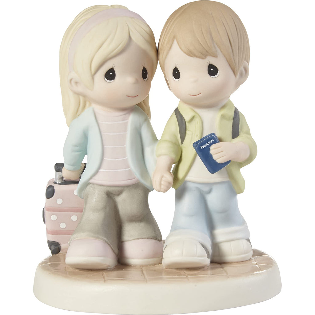 Precious Moments 211033 You’re My Passport to Happiness Bisque Porcelain Figurine, White