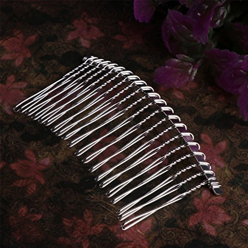 Metal Wedding Veil Hair Side Comb 20 Teeth Bridal Hair Accessory