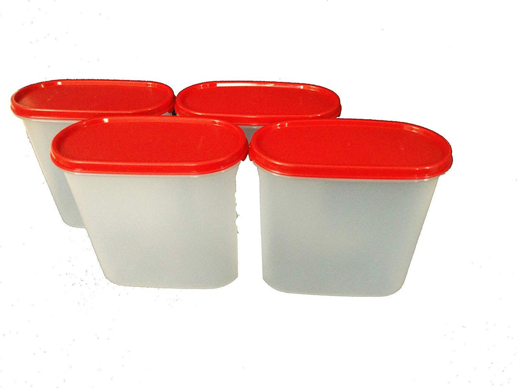 Tupperware Tupin Tupperware Modular Mate Oval Plastic Container Set, 1.7 Litre (Single Piece) (4 Pc) (Any Color)