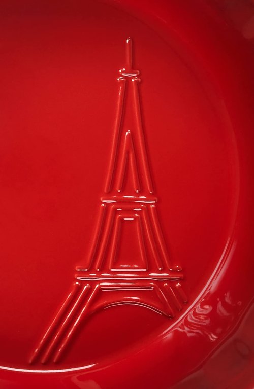 Le Creuset Eiffel Tower Collection Stoneware Pie Dish, 9", Cerise