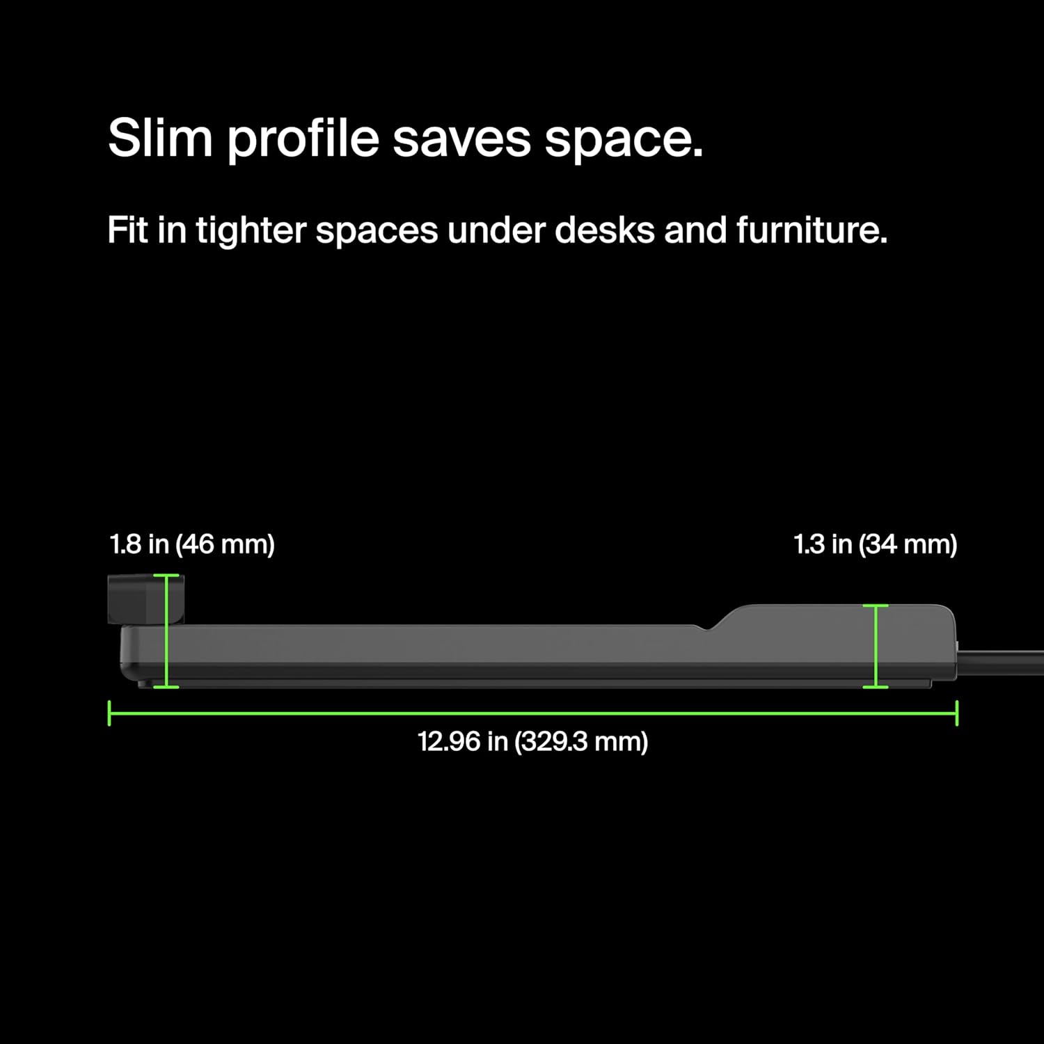 Belkin 12-Outlet Surge Protector Power Strip - 12 AC Outlets, 8ft Flat Plug, 3,940 Joules Protection for Home & Office