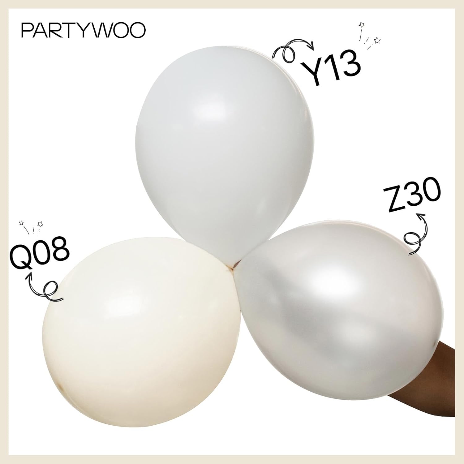 PartyWoo Beige Balloon Arch Kit - 120pcs in Various Sizes for Weddings, Graduations & Baby Showers