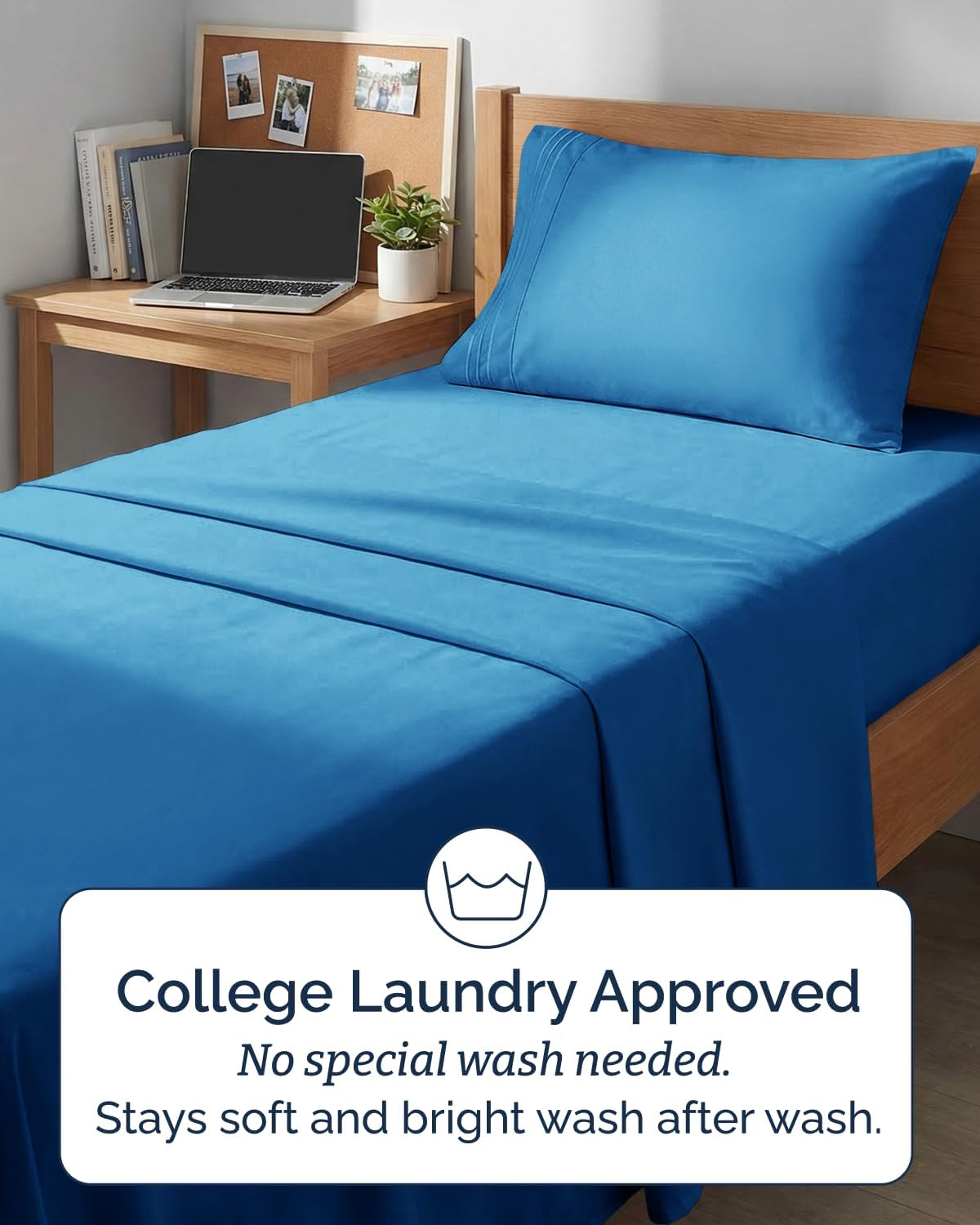 Royal Blue Twin XL 3-Piece Sheet Set | Comfy Cooling Bed Sheets - Luxury Hotel Quality - Deep Pockets, Soft & Wrinkle-Free