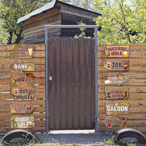 24 Pcs Western Cowboy Party Directional Signs, Retro Wild West Decor