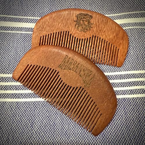 Barbanegra Wooden Beard and Mustache Comb Anti-Static Pocket Size