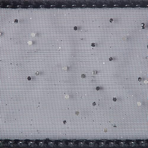 Offray 1.5" Wide Black Wired Cosmic Glitz Ribbon - 2 Spools, 6 Yards Total