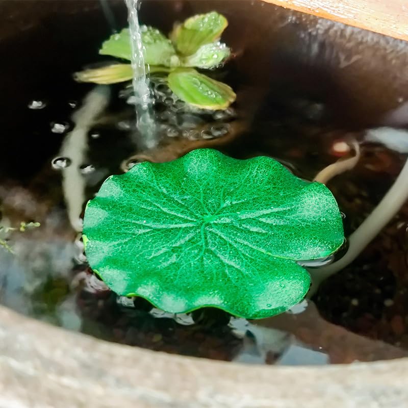 8Pcs Artificial Floating Lily Pads for Pond & Pool Decor