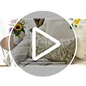 AVOIN colorlife Wildflowers Throw Pillow Cover, 12x20 Beige Floral Case