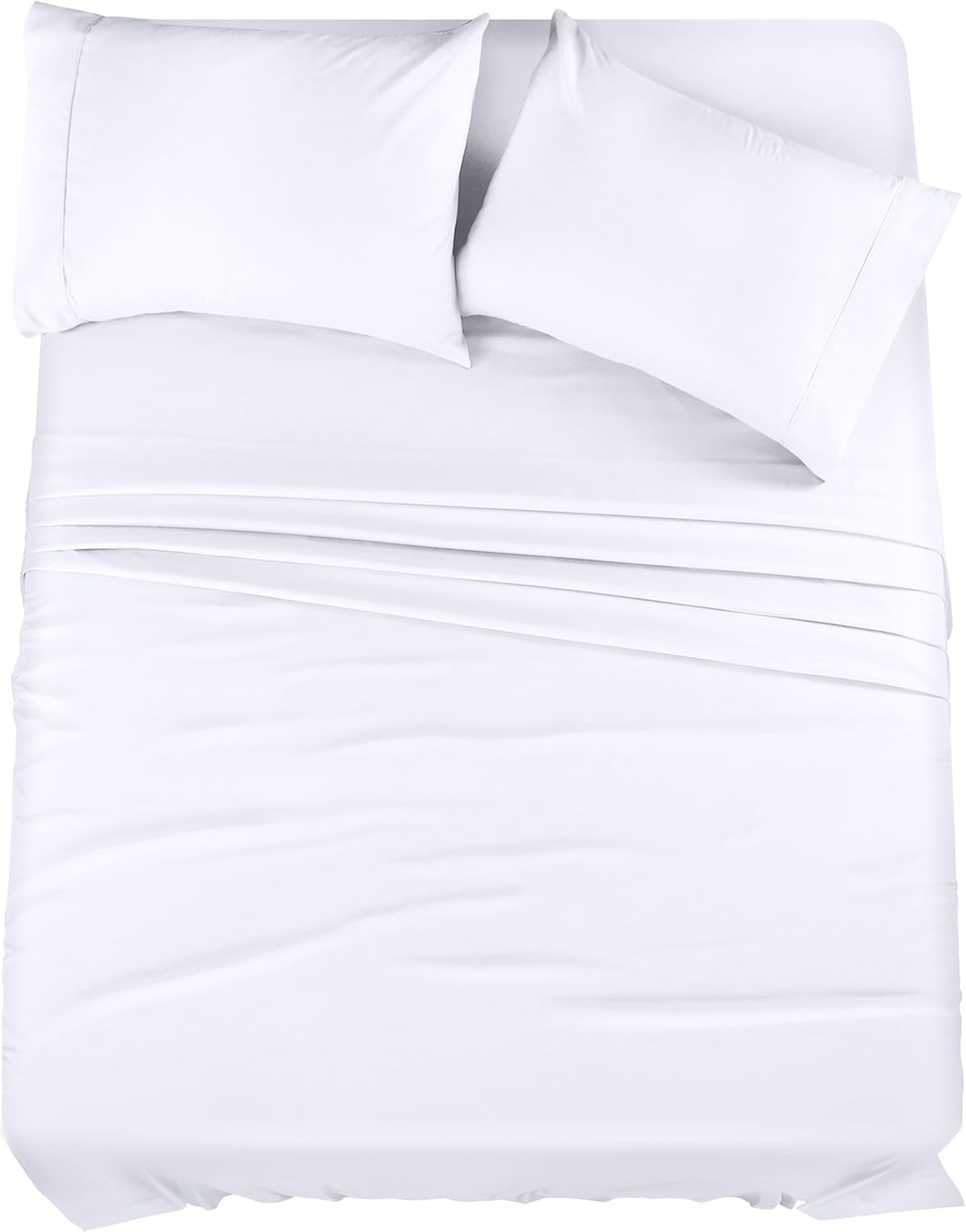 Utopia Bedding King Size Sheet Set - Soft Brushed Microfiber - 8-Piece Bulk Pack - Deep Pockets - Fade Resistant (White)