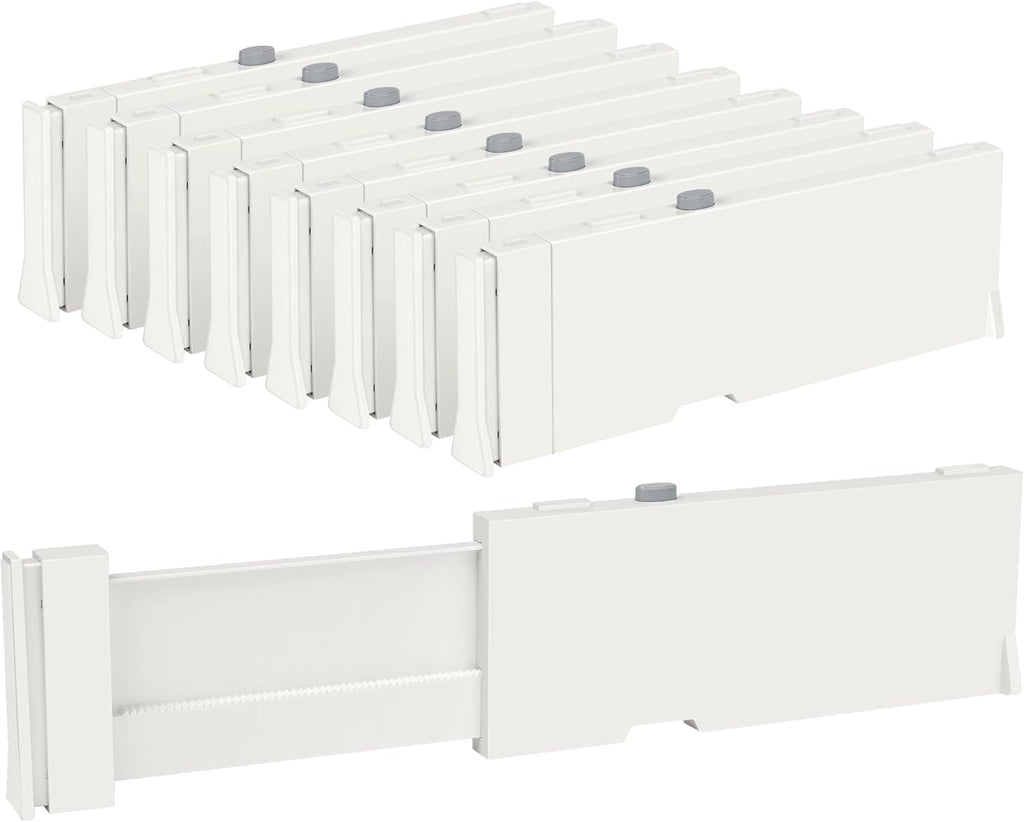 Vtopmart Clear Plastic Drawer Organizers Set - 25 PCS with 8 Drawer Dividers for Clothes Storage