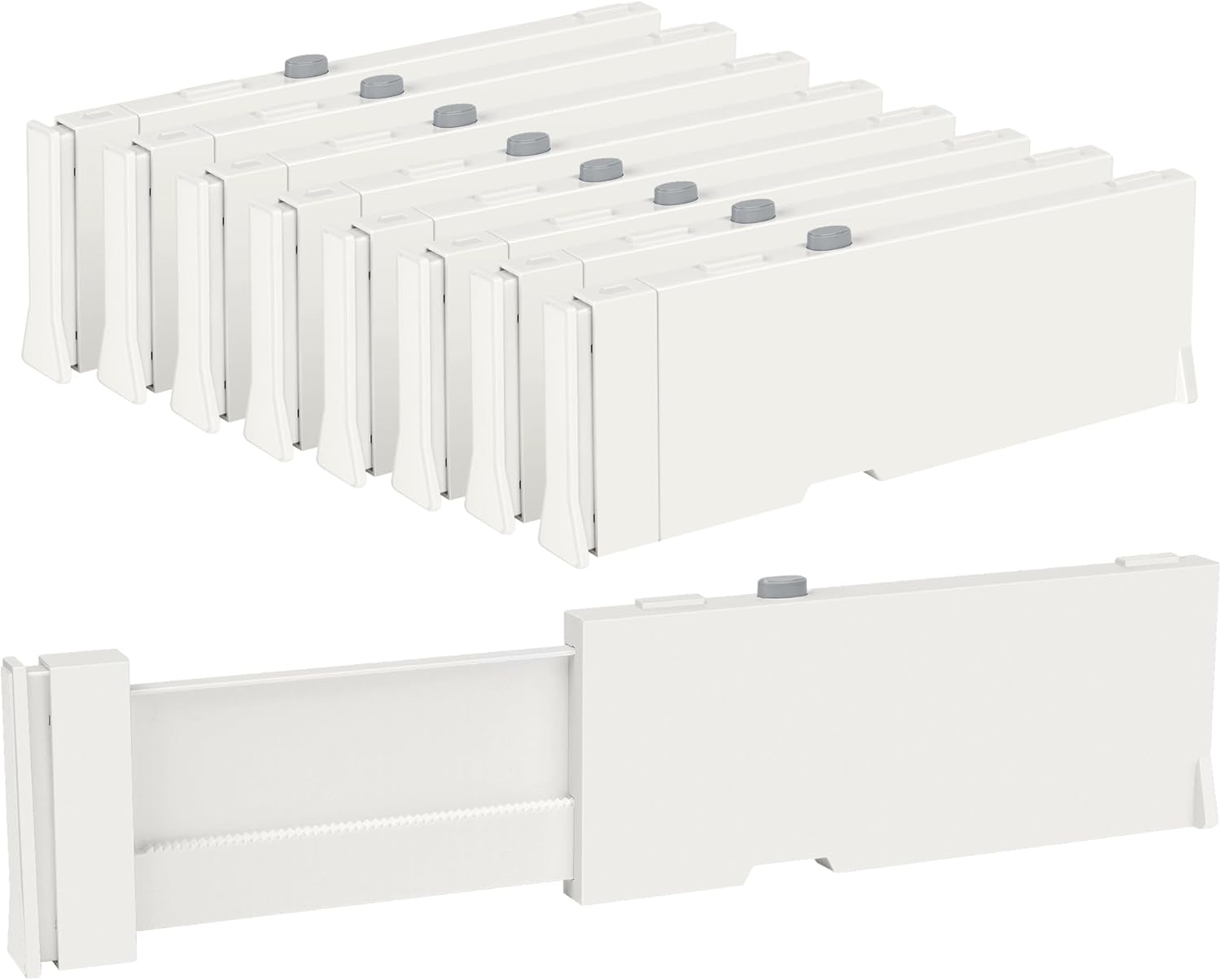 Vtopmart Clear Plastic Drawer Organizers Set - 25 PCS with 8 Drawer Dividers for Clothes Storage