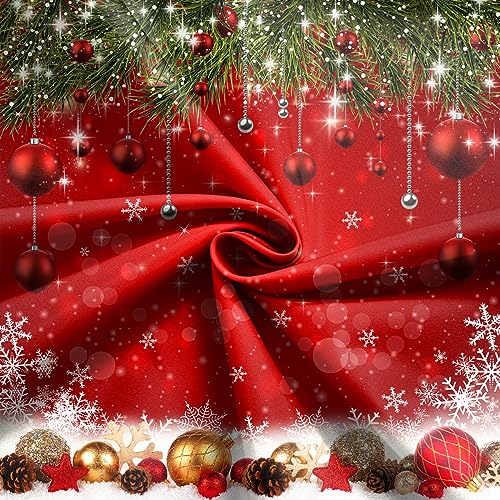 CapiSco Christmas Shower Curtain Set 72x72 Inches Waterproof Holiday Bathroom Decor with Hooks