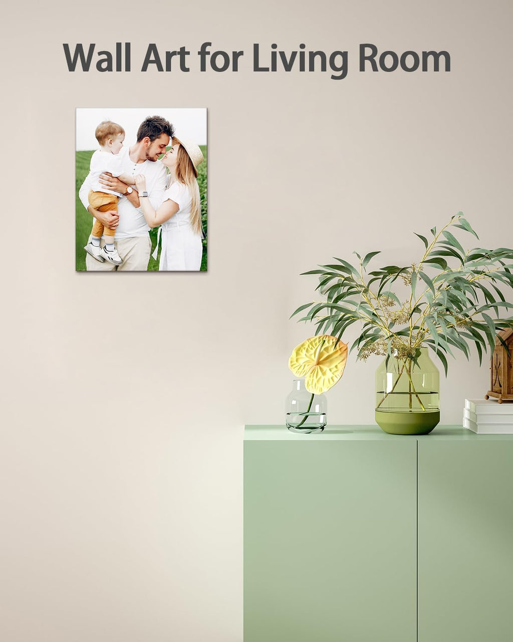 Skiennix Personalized Custom Canvas Wall Art - Framed 11x14 Photo Prints for Living Room, Bedroom & Gifts