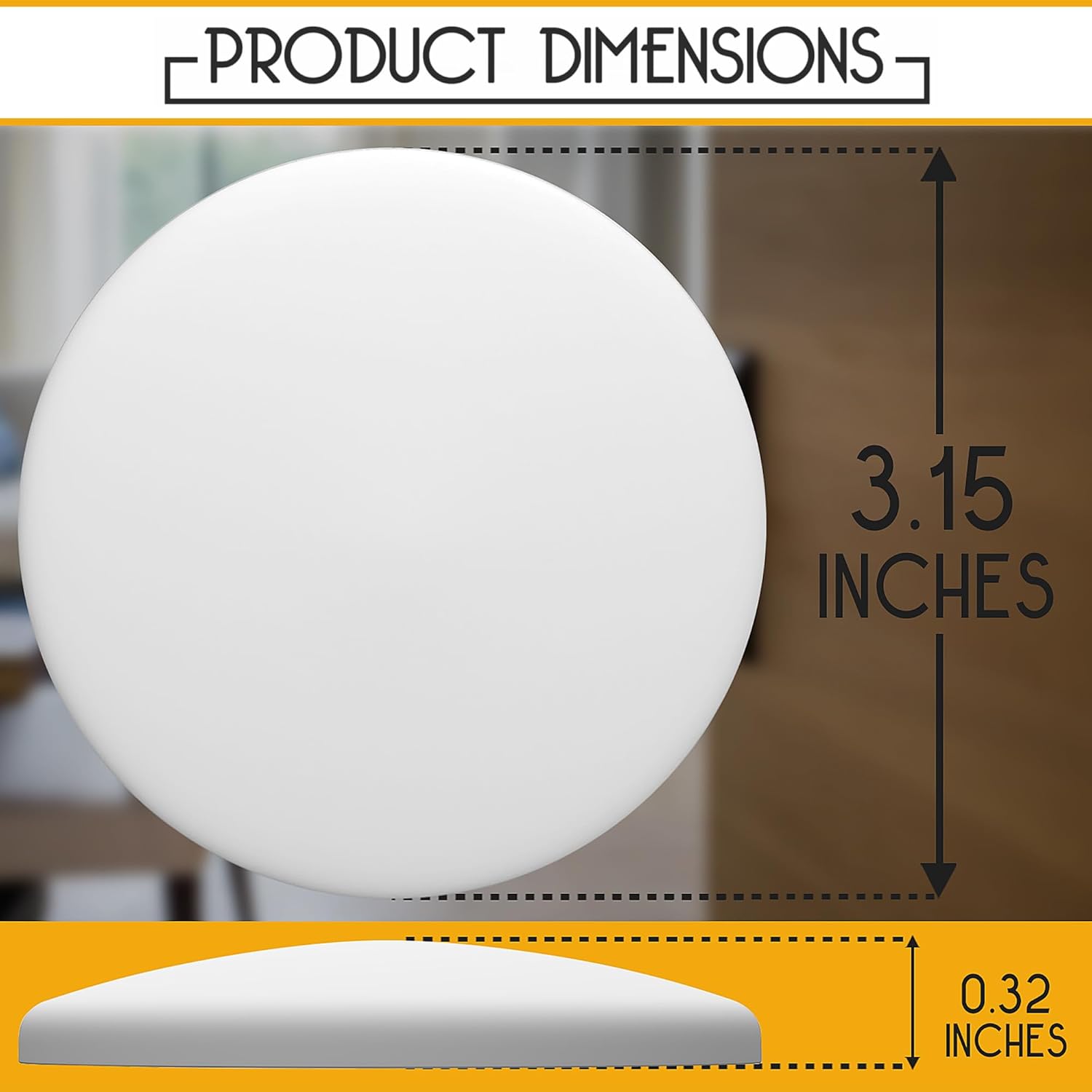 Skiennix Door Stoppers - Large 3.15" Silicone Wall Protectors | Shock Absorbent & Quiet - 4 PCS - White