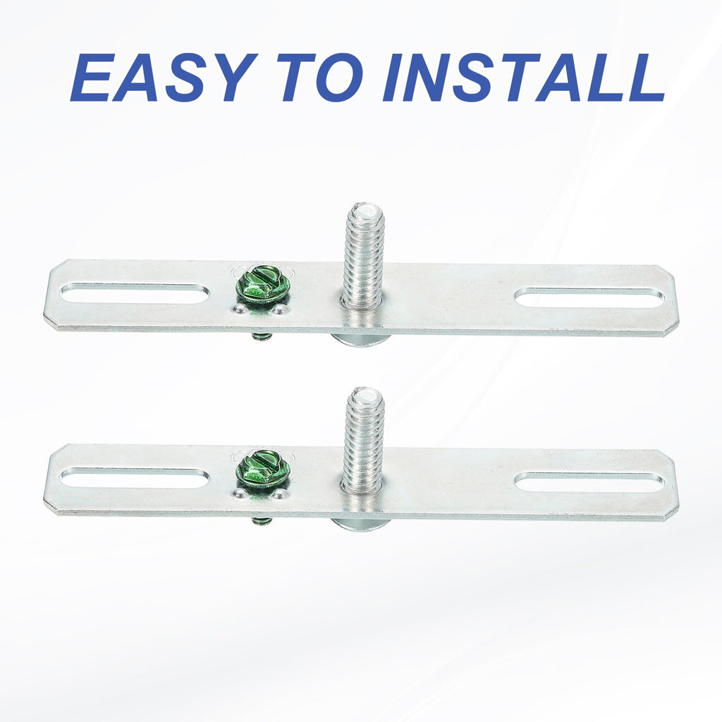 PATIKIL 4" Light Crossbar Kit, 4 Set Universal Light Fixture Mounting Bracket 1/4"-20 Tap Center Hole Ceiling Light Plate Canopy Hardware Set for Chandelier Wall Light, with Screw Pack