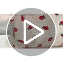 Beurlike Strawberry Pink Insulated Lunch Bag - Corduroy Tote for Work & Picnic