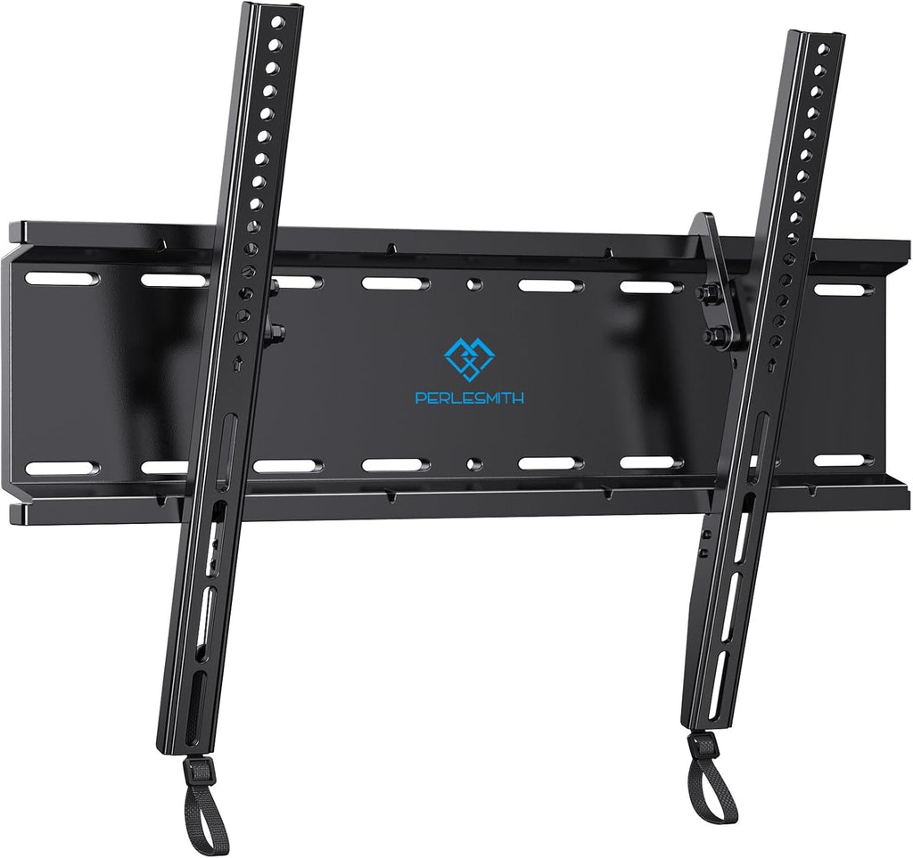 Perlesmith Tilting TV Wall Mount Bracket - Low Profile for 23-60 Inch LED, LCD, OLED TVs | VESA 400x400mm, 115lbs Capacity