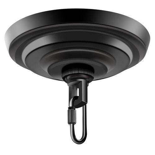 MAYOMAJO 6 Inch Light Canopy Kit with Heavy Duty, Replacement Cover Plate with Mounting Hardware for Chandelier, Pendant Light, Swag Light, Flower Basket or DIY Projects (Black)