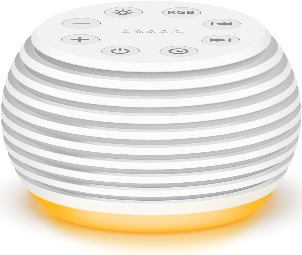 SleeZOO Portable Sound Machine - 30 Soothing Sounds, 32 Volume Levels, Rechargeable for Home & Travel