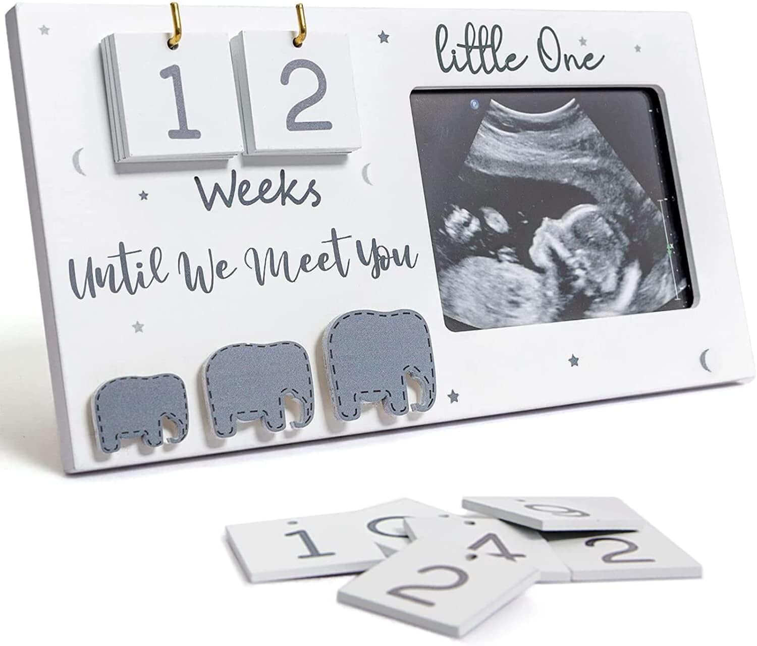 Skiennix Ultrasound Photo Frame - Baby Countdown Weeks | Perfect Pregnancy Gift for Expecting Parents