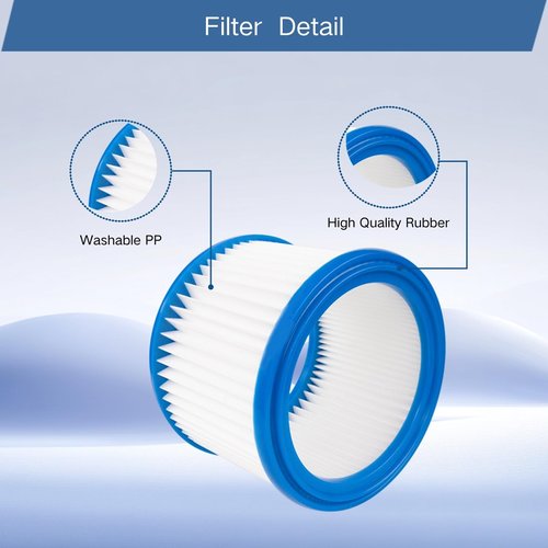 1-Pack replacement Hepa filter compatible with stihl SE 62,SE 122,SE61,SE 85C,SE 90,SE 100 wet & dry vacuum cleaner