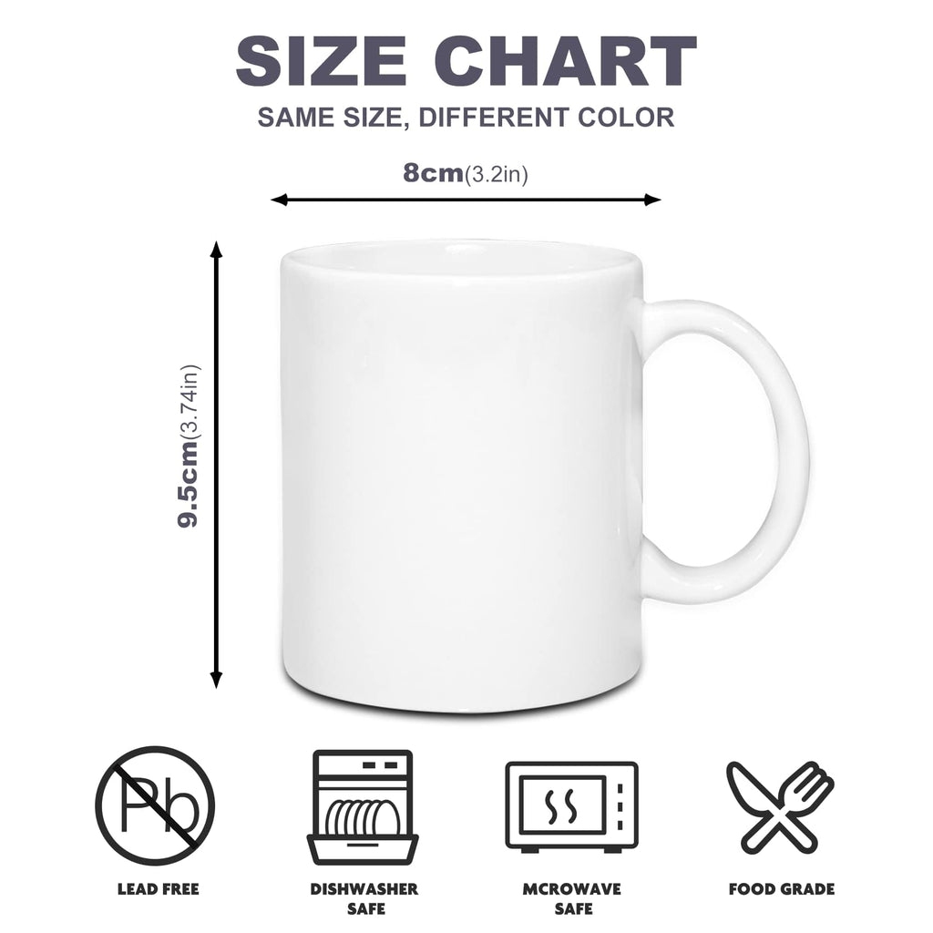 Sumex Set of 24 11oz Sublimation Blanks White Ceramic Coffee Mugs for Tea, Milk, Latte, Hot Cocoa
