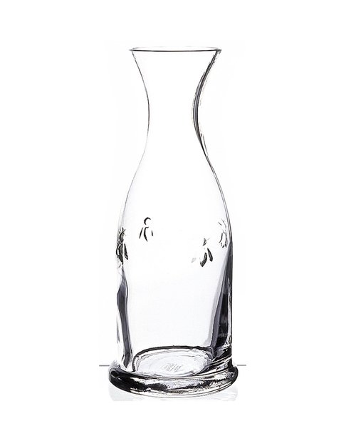 La Rochere Bee Tall Glass Carafe – Classic French Glass Pitcher with Iconic Bee Emblem – Elegant Drinkware for Water, Juice, Wine & Entertaining (39 Oz)