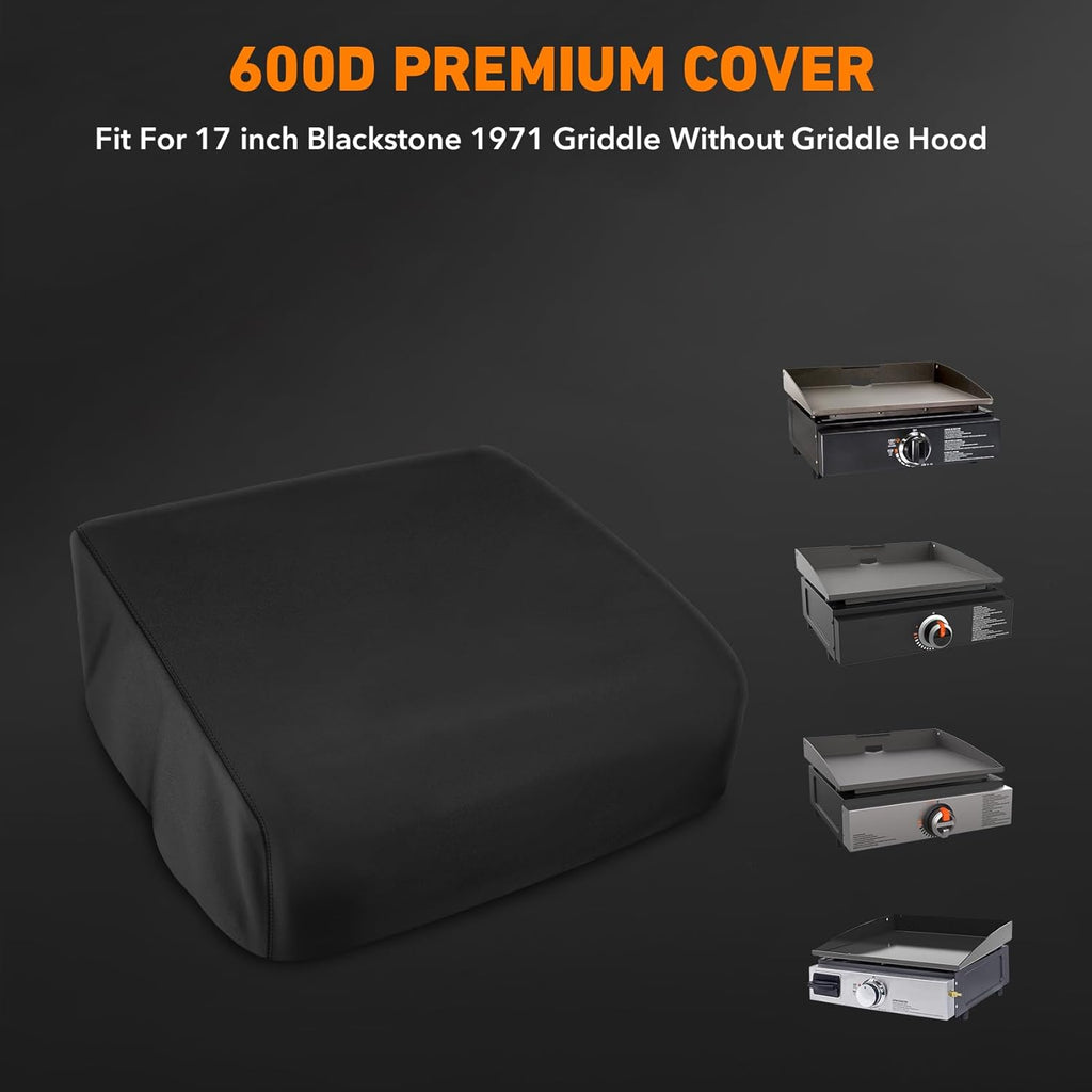 Blackstone Heavy Duty Grill Griddle Cover - Waterproof 600D Polyester for 17-Inch Griddle