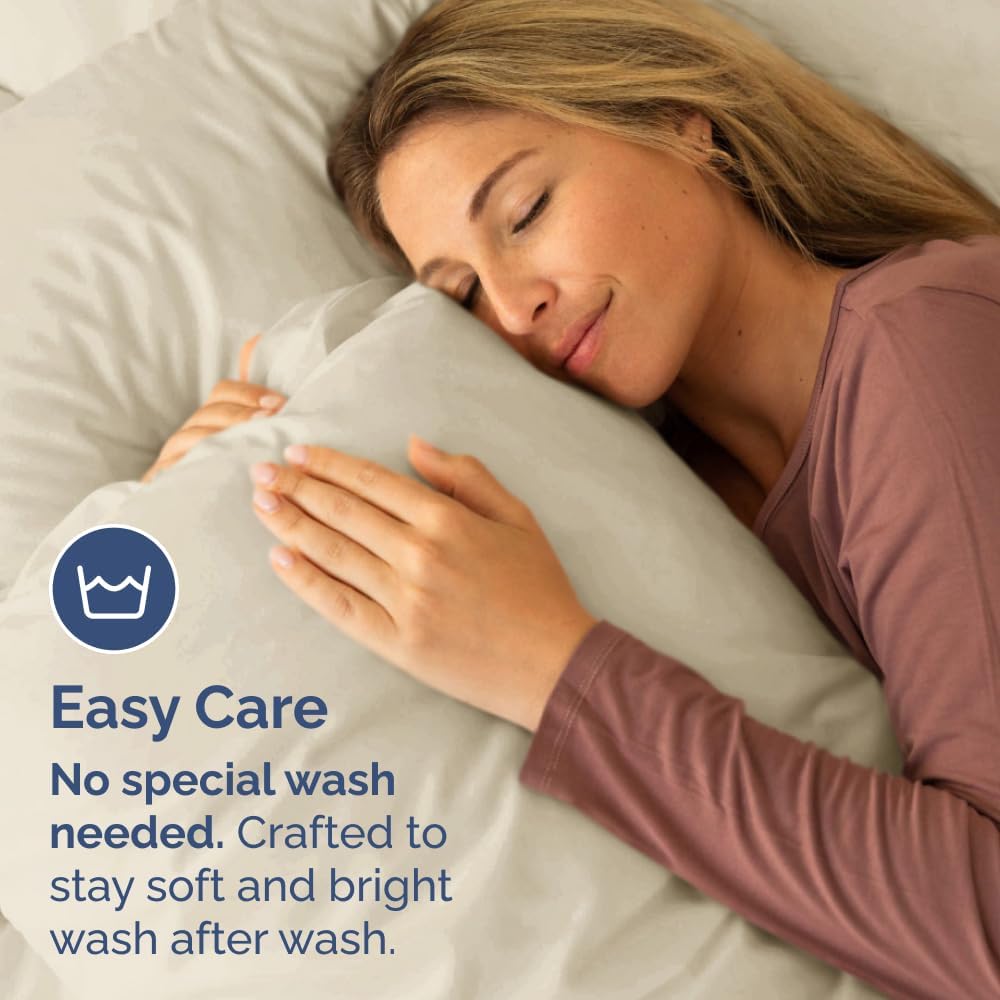 Skiennix Body Pillowcases Set of 2 | Soft, Breathable 20x54 Long Pillow Covers for Side Sleepers - Machine Washable (Wheat)