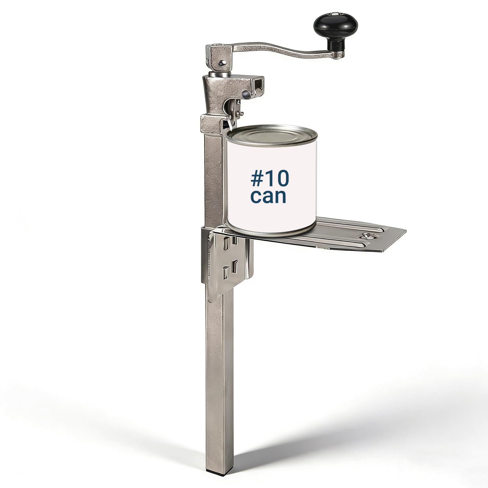 Commercial Can Opener Heavy Duty, Replace 11100#1 Can Opener, Opens Cans Up to 11in Tall (Including #10 Cans), with High Manganese Steel Bearing, Plated Steel Base & Stainless Steel Blade